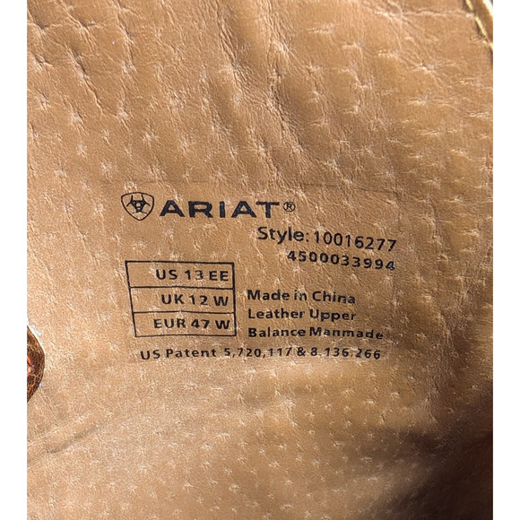 Ariat Ostrich Cowboy Boots Mens 13 EE Smooth Quill Leather Western Slingshot main image 4